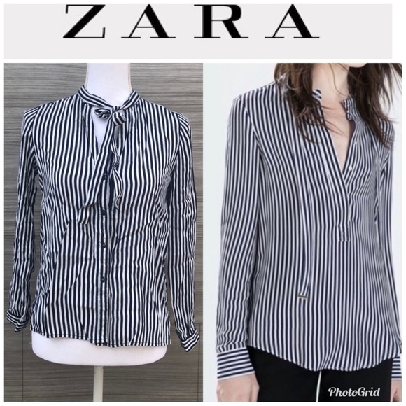 Zara striped blouse Size Small - Picture 3 of 9